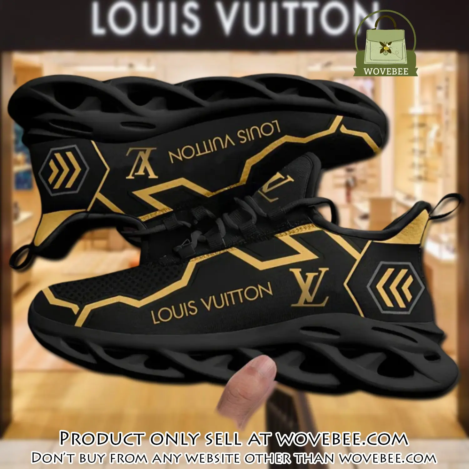 Louis vuitton yellow logo black max soul shoes luxury brand gifts for men women wvb5914183